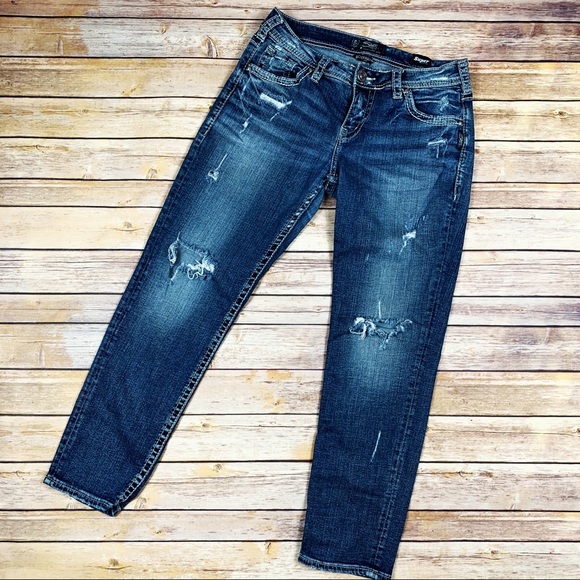 silver boyfriend jeans